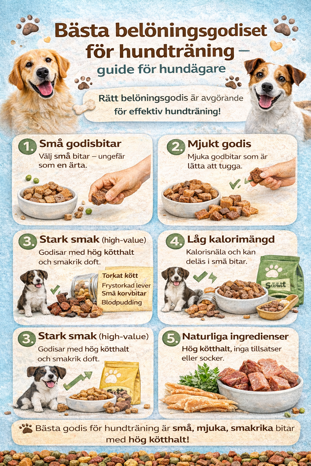 Bästa belöningsgodiset för hundträning