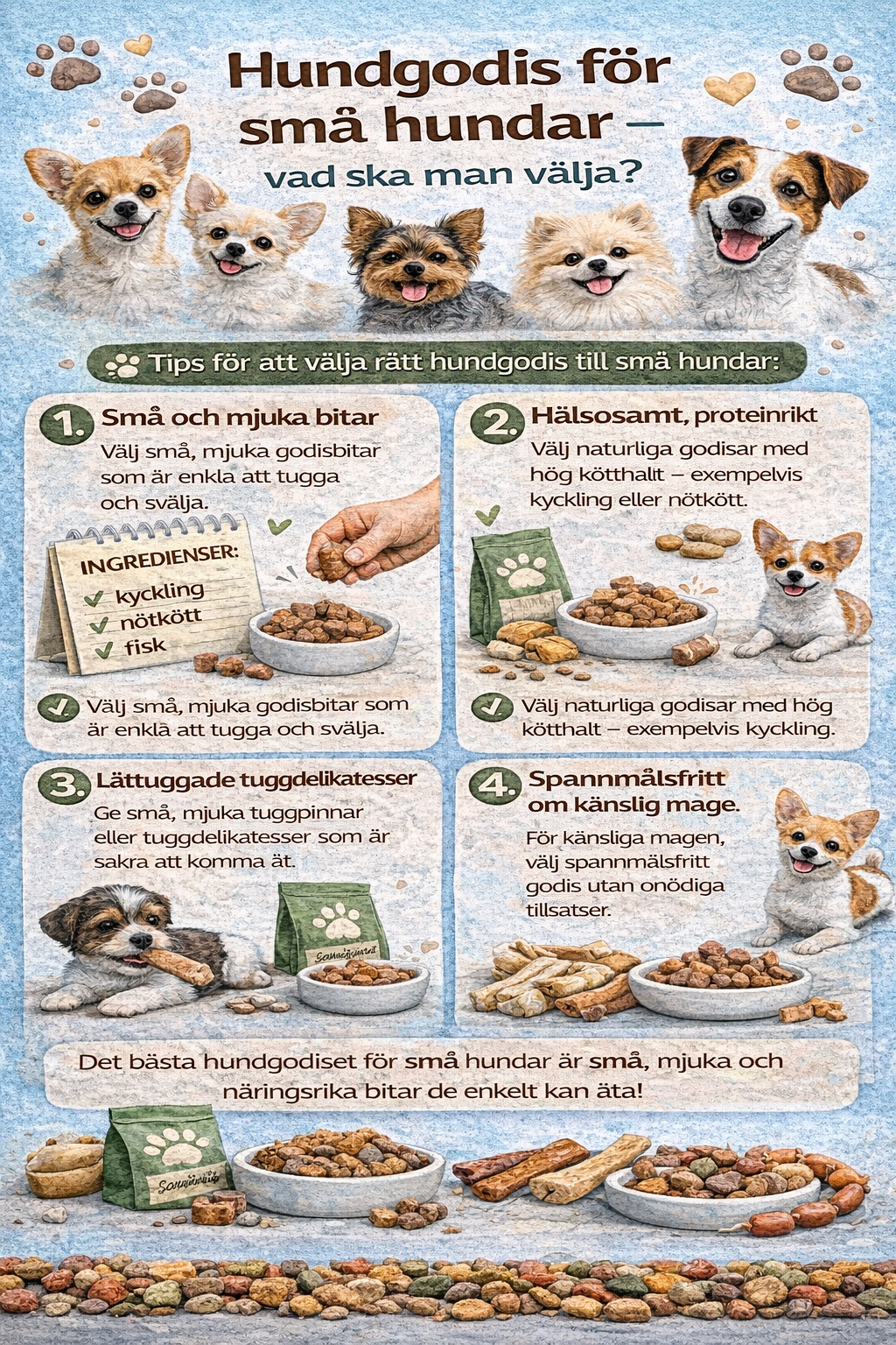 Hundgodis för små hundar – vad ska man välja?