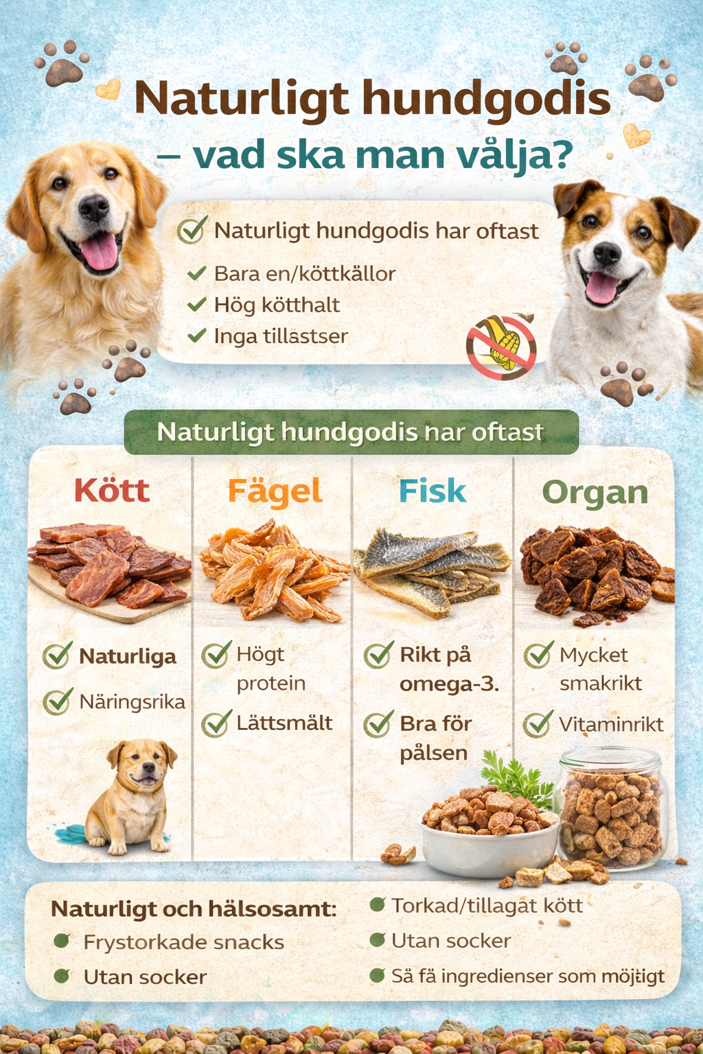 Naturligt hundgodis – vad ska man välja?