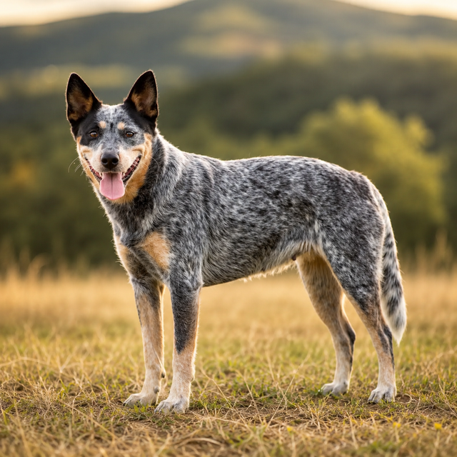 Australian cattledog – alert, intelligent och arbetsvillig vallhund med stark energi