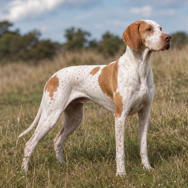 Braque de l'ariège – fransk stående fågelhund med kraftfull kropp och elegant uttryck