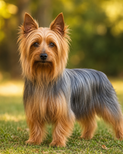 Silky terrier – liten, aktiv och elegant terrier med silkeslen päls