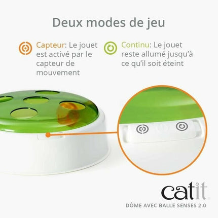Catit Kattleksaken Catit Senses 2.0 Ball Dome Grön 24 X 24 X 8 Cm