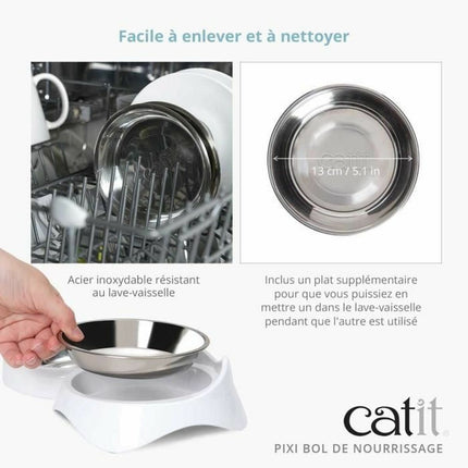 Catit Cat Feeder Catit Vit Rostfritt Stål