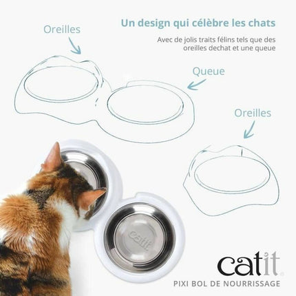 Catit Cat Feeder Catit Vit Rostfritt Stål