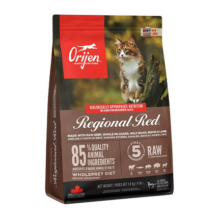 Orijen Kattmat Orijen Regional Red Vuxen Kalvkött Lamm Nötkött Vildsvin 1,8 Kg
