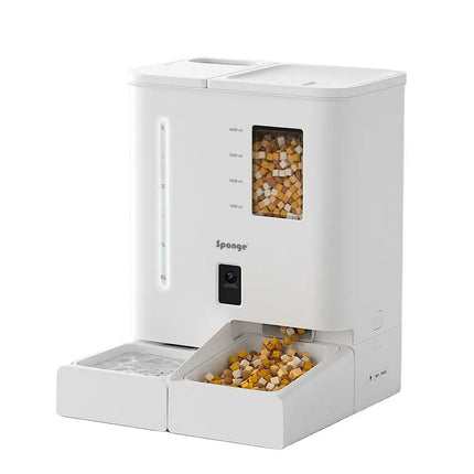 Sponge Cat Feeder Sponge Vit Svart Plast