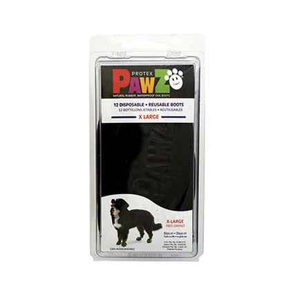 Pawz Skor Pawz Hund 12 Antal Svart Storlek Xl
