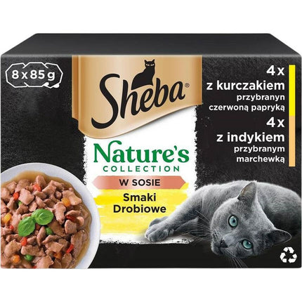 Sheba Kattmat Sheba Nature's Collection Poultry Flavors Kyckling Kalkon 8 X 85 G
