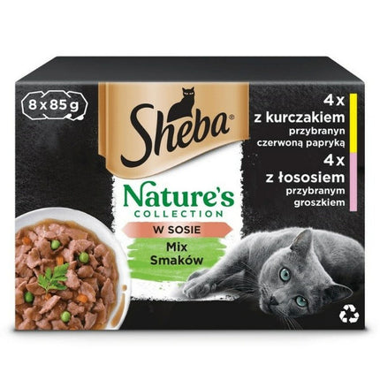 Sheba Kattmat Sheba Nature's Collection Mix Kyckling Lax 8 X 85 G
