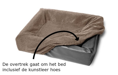 Bia Bädd Fleeceöverdrag Hundbädd Taupe
