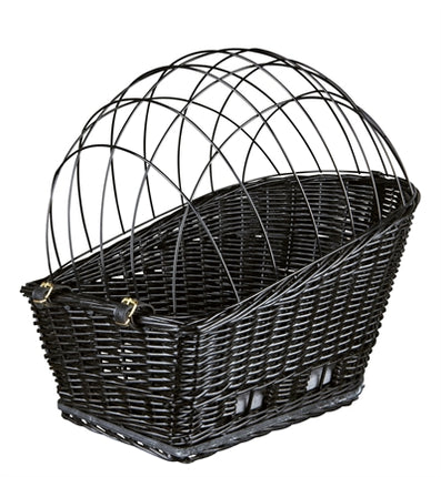Trixie-Fahrradkorb Mit Drahtkuppel Auf Der Rückseite Schwarz