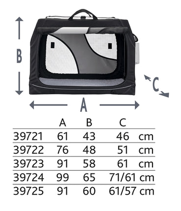 Trixie Carrier Vario Double Schwarz/Grau 91X60X61/57 Cm