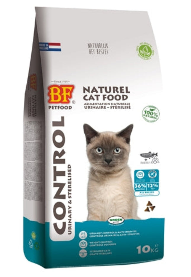 BF Petfood Cat Control Urinary & Sterilised 1,5 kg , 10 kg complete kattenbrokken voor volwassen katten