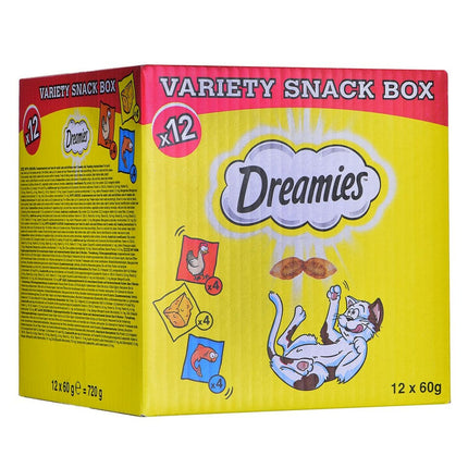 Dreamies Snack For Cats Dreamies Variety 12 X 60 G Kyckling Lax Ost