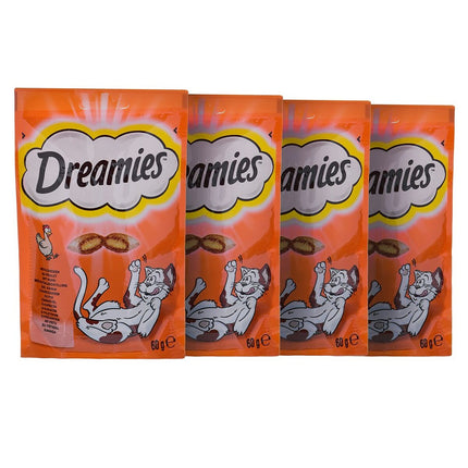 Dreamies Snack For Cats Dreamies Variety 12 X 60 G Kyckling Lax Ost