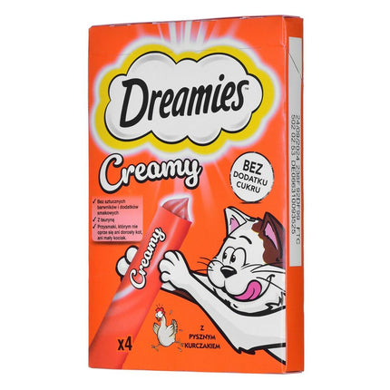 Dreamies Snack For Cats Dreamies Creamy 4 X 10 G Kyckling