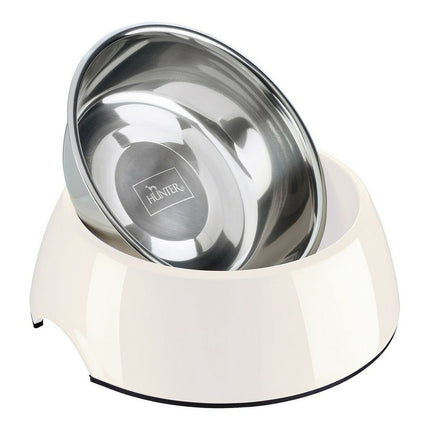 Hunter Hundmatare Hunter Melamin Rostfritt Stål Vit 350 Ml (18,5 X 18,5 X 9,5 Cm)