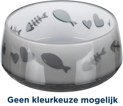Trixie / Wasserschale Fisch / Herz Kunststoff / Gummiring Sortiert 12 Cm 300 Ml 4 Stück