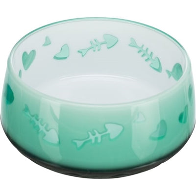 Trixie / Wasserschale Fisch / Herz Kunststoff / Gummiring Sortiert 12 Cm 300 Ml 4 Stück