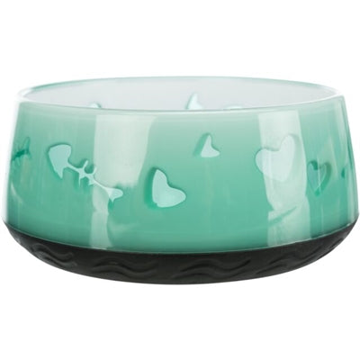 Trixie / Wasserschale Fisch / Herz Kunststoff / Gummiring Sortiert 12 Cm 300 Ml 4 Stück