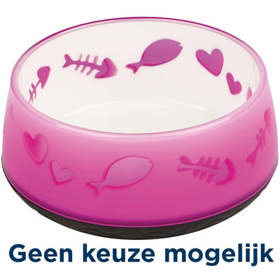 Trixie / Wasserschale Fisch / Herz Kunststoff / Gummiring Sortiert 12 Cm 300 Ml 4 Stück
