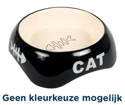 Trixie / Wasserschale Katze Fischgräte Keramik Assortiert 13 Cm 200 Ml 4 Stück