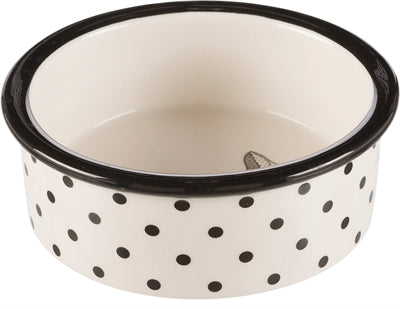 Trixie / Wasserschale Keramik Weiss / Schwarz 12 Cm 300 Ml 4 Stück