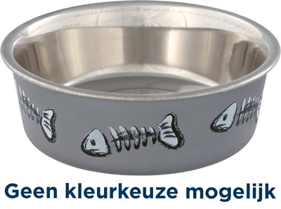 Trixie / Wasserschale Fischgrät Edelstahl / Kunststoff / Gummi Sortiert 12 Cm 250 Ml 4 Stück