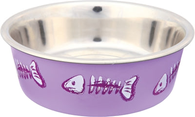 Trixie / Wasserschale Fischgrät Edelstahl / Kunststoff / Gummi Sortiert 12 Cm 250 Ml 4 Stück