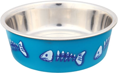Trixie / Wasserschale Fischgrät Edelstahl / Kunststoff / Gummi Sortiert 12 Cm 250 Ml 4 Stück