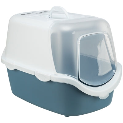 Trixie Katzenklo Vico Open Top Mit Haube Blau Grau / Weiss 56X40X40 Cm