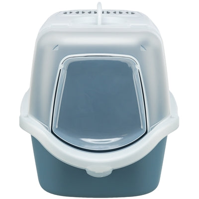 Trixie Katzenklo Vico Open Top Mit Haube Blau Grau / Weiss 56X40X40 Cm