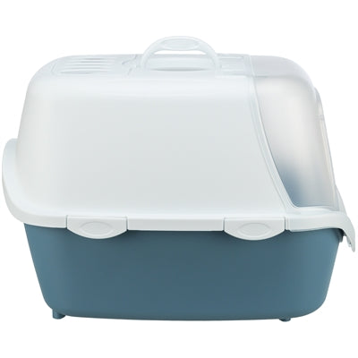 Trixie Katzenklo Vico Open Top Mit Haube Blau Grau / Weiss 56X40X40 Cm
