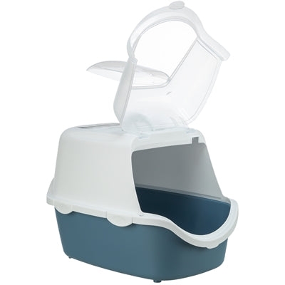Trixie Katzenklo Vico Open Top Mit Haube Blau Grau / Weiss 56X40X40 Cm
