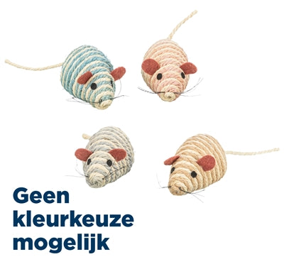 Trixie Maus Sisal Sortiert 10 Cm 4 St