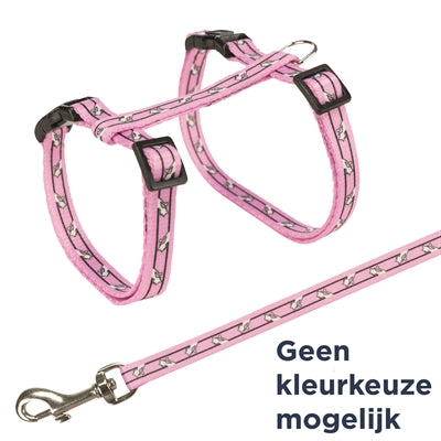 Trixie Katzengeschirr Mit Leine Katzenmuster Sortiert 27-45X1 Cm 120 Cm 4 Stück