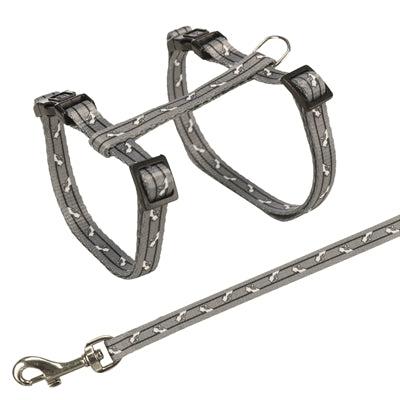 Trixie Katzengeschirr Mit Leine Katzenmuster Sortiert 27-45X1 Cm 120 Cm 4 Stück