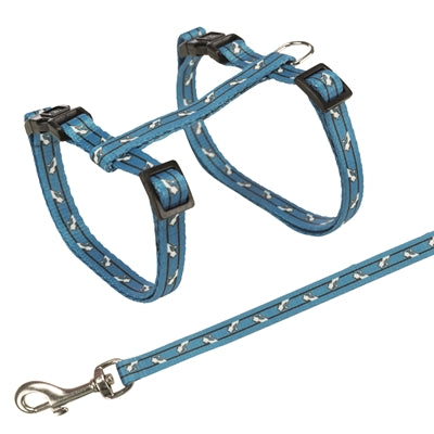Trixie Katzengeschirr Mit Leine Katzenmuster Sortiert 27-45X1 Cm 120 Cm 4 Stück