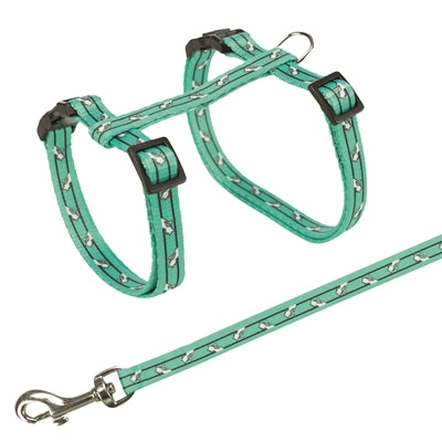 Trixie Katzengeschirr Mit Leine Katzenmuster Sortiert 27-45X1 Cm 120 Cm 4 Stück