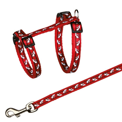 Trixie Katzengeschirr Mit Leine Katzenmuster Sortiert 27-45X1 Cm 120 Cm 4 Stück