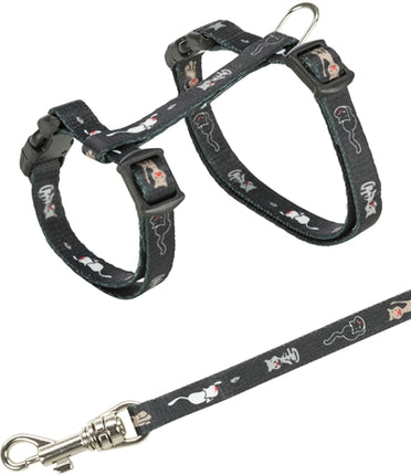 Trixie Kätzchengeschirr Junior Mit Leine Katze Muster Sortiert 21-33X0,8 Cm 120 Cm 4Er-Pack
