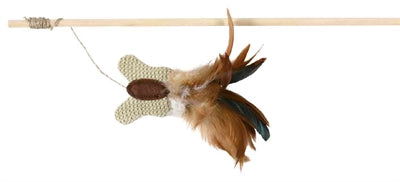 Trixie Spielstock Schmetterling Feder / Holz / Jute Mit Katzenminze 45 Cm 4 St