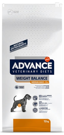 Advance Veterinary Diet Dog Weight Balance Medium/Maxi 12 kg droogvoer voor gewichtsverlies bij honden