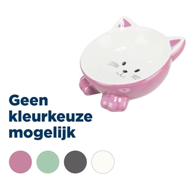 Trixie / Trinknapf Katzenkopf Erhöhtes Keramiksortiment 14 Cm 150 Ml 4Stk