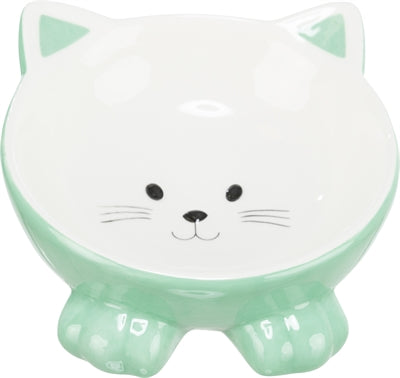Trixie / Trinknapf Katzenkopf Erhöhtes Keramiksortiment 14 Cm 150 Ml 4Stk
