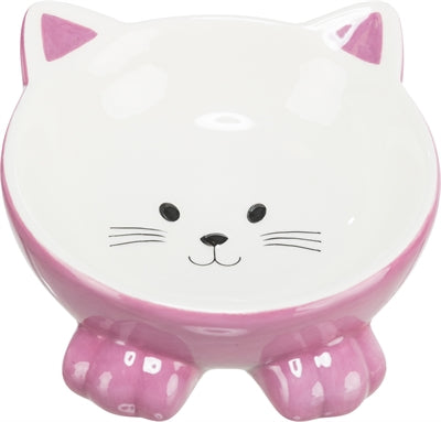 Trixie / Trinknapf Katzenkopf Erhöhtes Keramiksortiment 14 Cm 150 Ml 4Stk