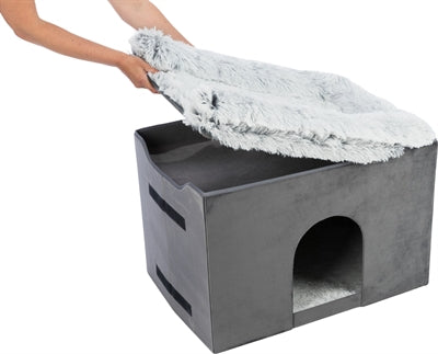 Trixie Korbhaus Harvey Mit Treppe Grau/Weiss