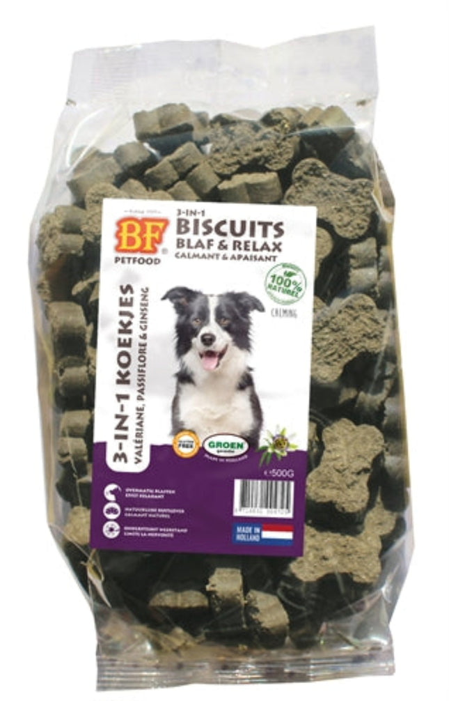 BF Petfood 3 In 1 Hondenkoekjes Blaf & Relax 500 gram glutenvrije plant-based snack