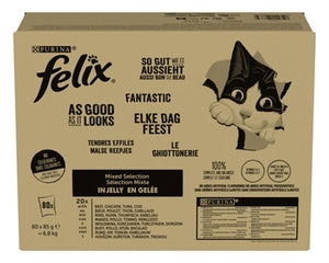 Felix Jeden Tag Schlemmen In Gelee Thunfisch / Kabeljau / Rindfleisch / Huhn